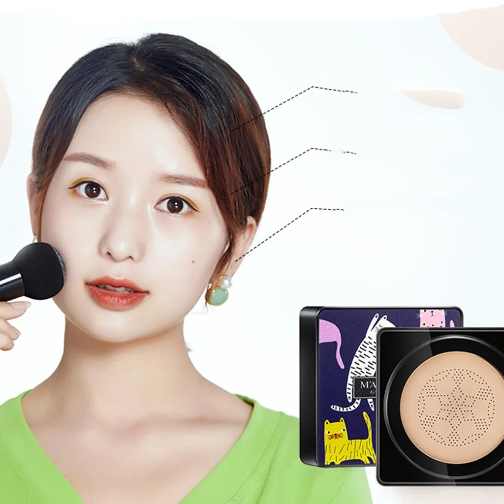 Hot sale Small Mushroom Head Air Cushion BB Cream Female Concealer Foundation Breathable Makeup Bare Cosmetics Sunscreen