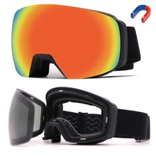 

2022 NEW Magnetic Ski Goggles Anti-fog UV400 Double Layers LensSnowboarding Skiing Goggles for Men Women Ski Glasses Eyewear