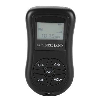 

Digital Radio LCD Display Personal Radio Portable Mini Radios 3.2 MA 8 UV 60-108 MHZ With Earphone And Ear Caps