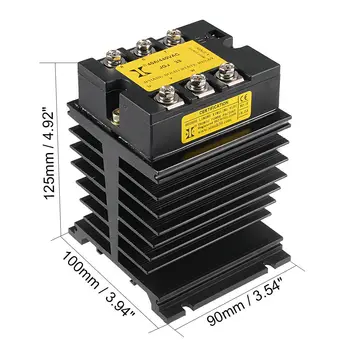 

DC 4-32V to AC 440V 40A Three Phase Solid State Relay Module DC to AC