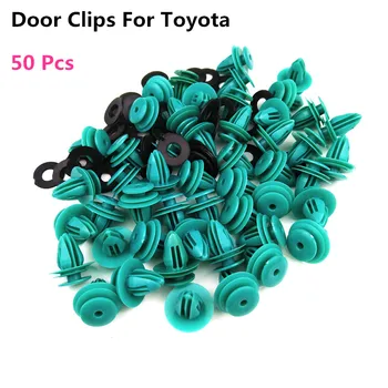 

50Pcs Car Hole Plastic Rivets Fastener Push Clip Auto Vehicle Door Trim Panel Retainer Fastener Clips For Toyota