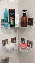 Storage-Rack Shampoo Kitchen-Accessories Metal-Corner Living-Room Bathroom Nail-Free