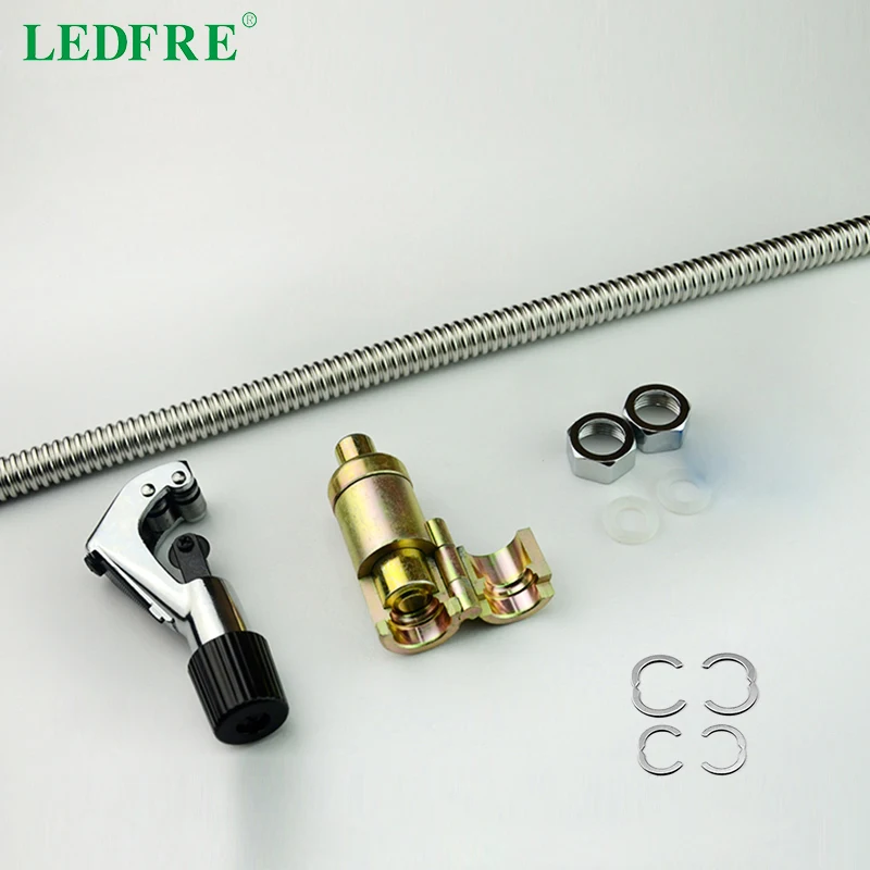 LEDFRE 304 гофрированная труба из нержавеющей стали 3/8 дюйма 1/2 3/4 1 дюйм DIY