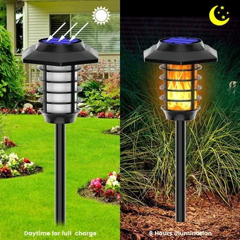 

Waterproof IP65 LED Solar Light 1PCS Warm Cold White LED Lamp For Landscape Pathway Lighting Household Garden Solar Lawn Light