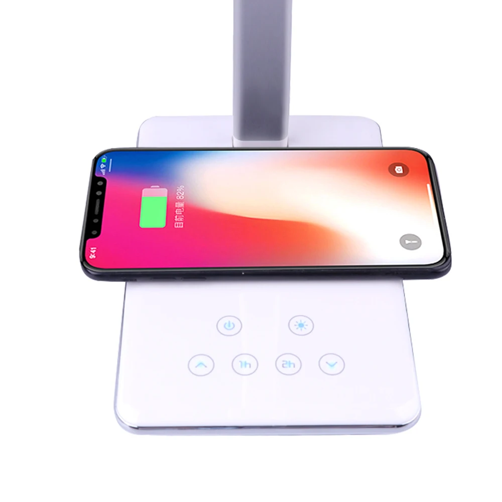  LED Table Wireless Charging Desk Lamp For Iphone 11 Pro Samsung Xiaomi Huawei Multi-Function Desk L