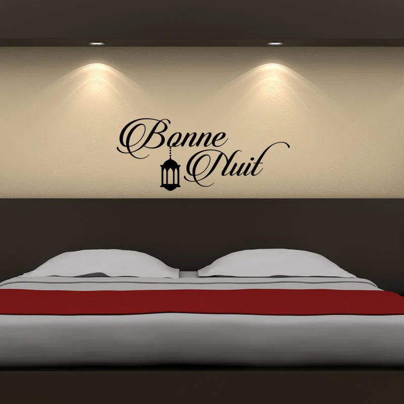 Kililaya Autocollant Mural En Pvc Citation Bonne Nuit En Francais Decalcomanie En Vinyle Amovible Affiche D Art Pour Salon Diy Bricolage Aliexpress