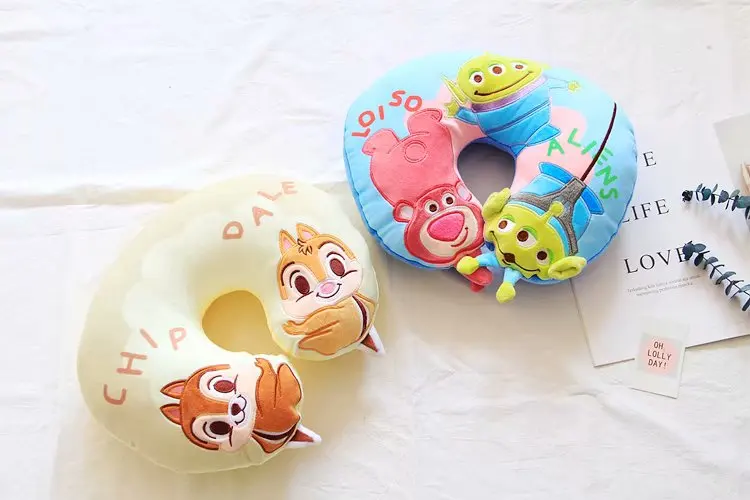 Серия dumbo плюшевая u-образная Подушка стежка плюшевое животное мягкая игрушка Аниме изображение подушка для шеи кукла офисный отдых плюшевый подарок для девочки