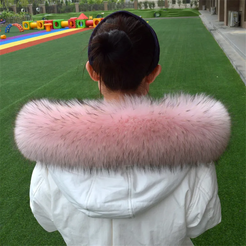 Genuine Real Raccoon Fur Collar Scarves Natural Raccoon fur Shawl Women Parka Coat Hood Trim Collar warm Fashion solid wrap