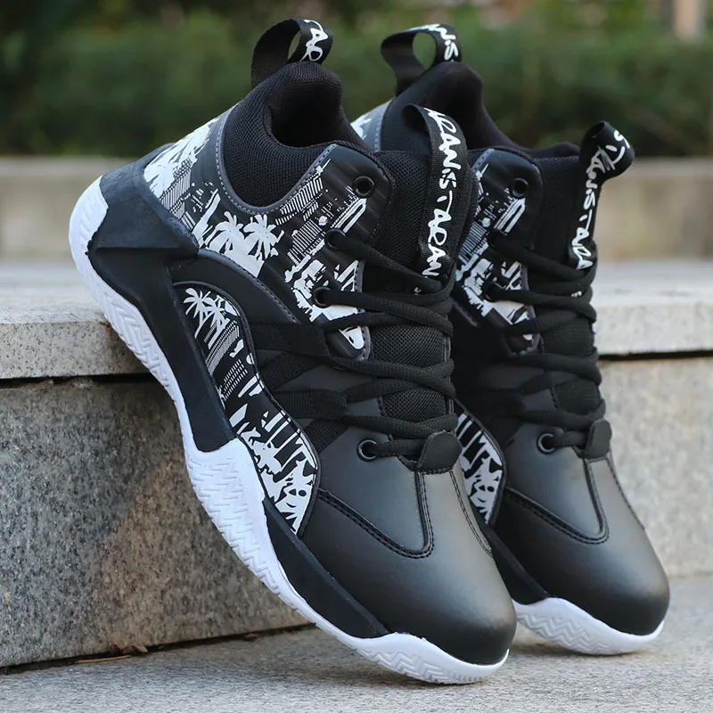Basketball Shoes High-top Basketball Shoes Men Outdoor Sneakers Wear Resistant Air Cushioning Baseball Shoes Male Breathable Sport