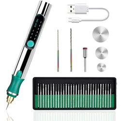 Machines à graver Mini stylo à graver électrique, outil rotatif sans fil pour bijoux verre bois céramique métal plastique 