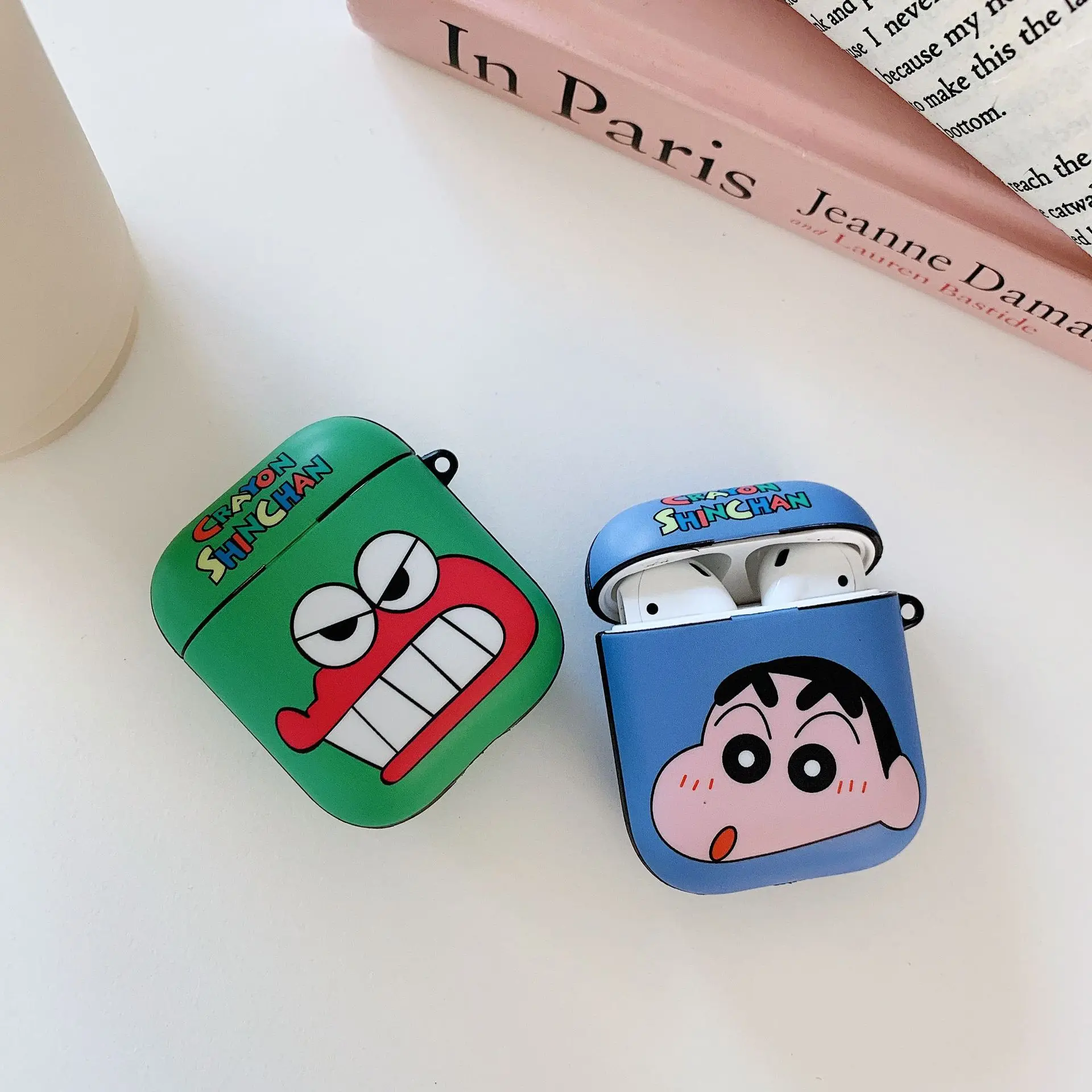 

Cartoon Lovely Crayon Shin-chan AirPods Case For iPhone Bluetooth EarPhone Cute Crocodile For Fundas AirPods1 2 Protected Cover