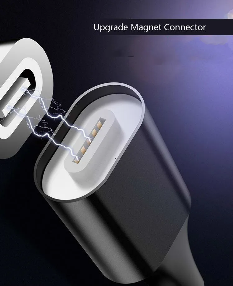 Магнитный Micro USB кабель Vogek 3A для iPhone, samsung, Android, адаптер для быстрой зарядки, кабель для телефона, магнитный кабель для зарядки и передачи данных, провод 1 м