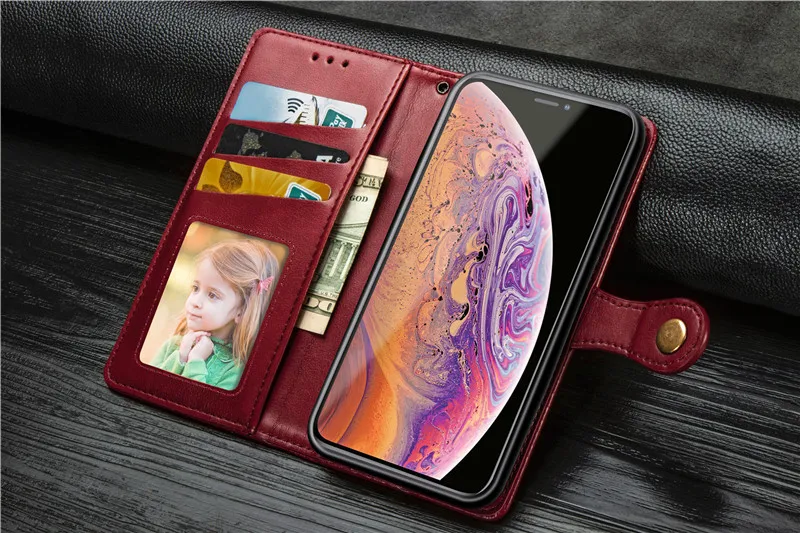 Чехол-книжка для iphone X Xs max 6 6s 7 8 Plus, кожаный флип-чехол для Apple iphone 6 SE 6 S XR, чехол-кошелек