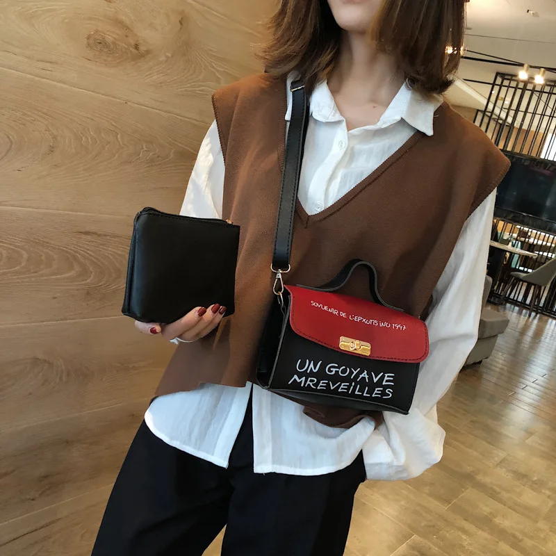 

Bag Women's 2019 New Style Korean-style Belt Lock Versatile Shoulder Shoulder Bag/ Hand Bag Different Size Bags