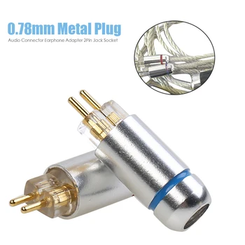 

1 Pair Earphone Adapter 2Pin Jack Socket Audio Connector for UM3X W4R UE18 DIY HiFi Headphone Audio Cable 0.78mm Metal Plug