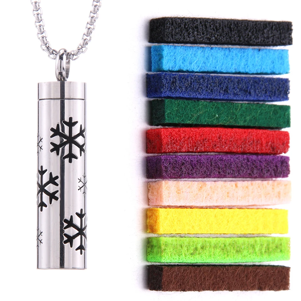 Aromatherapy Diffuser Necklace - Stainless Steel Open Locket with Essential Oil Scent