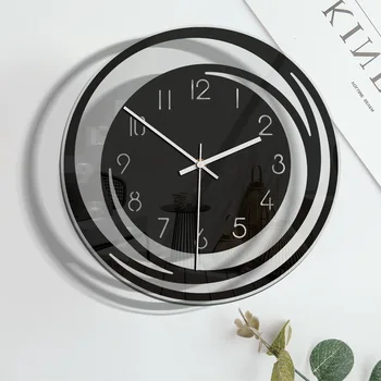 

Wall Clock Transparent Creative Home Living Room Decoration Acrylic 9 Mm Sheet Nordic Style