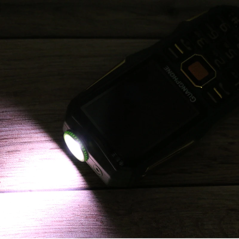  Outdoor Rugged Mobile Phone Powerbank Big Battery Large Keyboard 3W Torch Dual Sim Facebook Whatsap