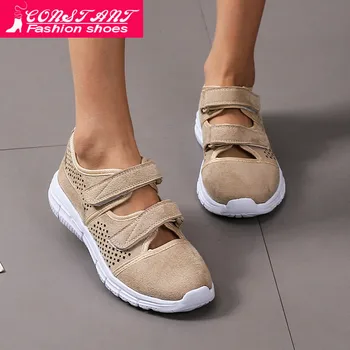 

Women Flats 2020 Spring Loafers Ladies Buckle Strap Black Casual Fabric Mother Shoes Female Comfort Breathable Footwear 3331