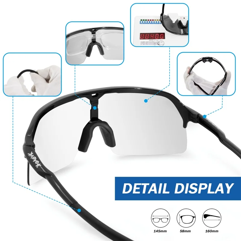 Fietsen Meekleurende 1 Lens Bril Heren Dames Racefiets Zonnebril Fiets MTB Sportbril Berg Rijden Vissen_voghion.com