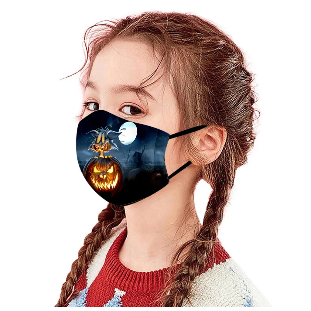 1pcs Child Fashion Cool Mouth Cover Holloween Pollution And Masks Safe Breathable Washable Reusable Face Mask For Kids Masque 4