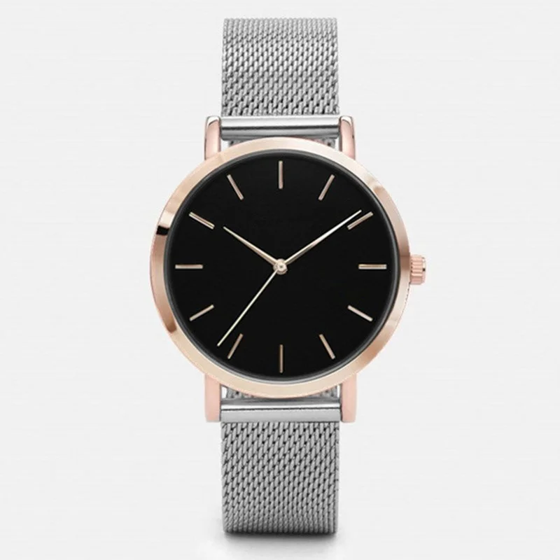 silver rose black Женские часы Rolex_watch женские часы Reloj Mujer Часы женские мужские подарки роскошные женские часы Patek золотые часы - Цвет: silver rose black