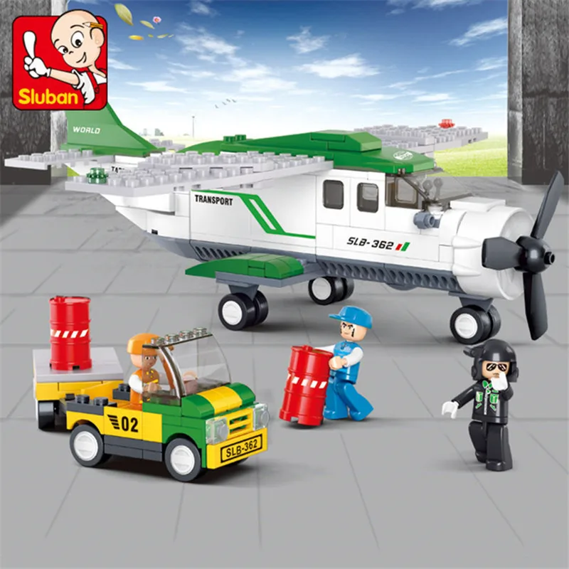 

251pcs Sluban M38-B0362 City Rescue Aviation Air Transport Plane Building Block Sets Model Toys playmobil Compatible With Lego
