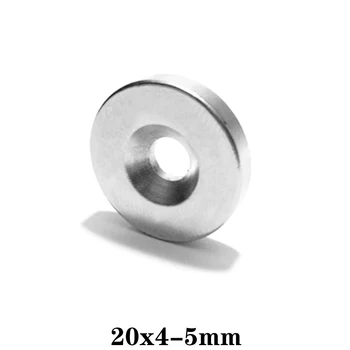 

5~100PCS 20x4-5 mm Powerful Magnets 20*4 mm Hole 5mm Small Permanent Round Countersunk Neodymium Magnetic Magnet 20x4-5mm 20*4-5
