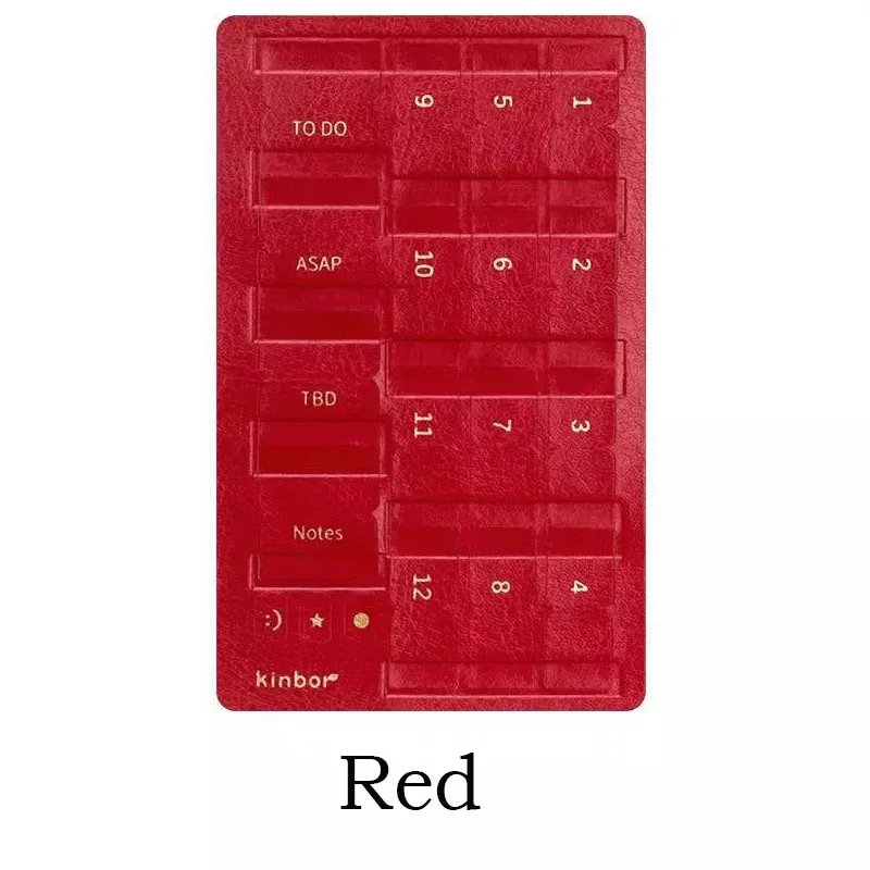 red 5 цветов, наклейки с индексом Xiaomi kinбор из искусственной кожи, креативные закладки, стикеры для планировщика, канцелярские принадлежности для офиса, школы - Цвет: red