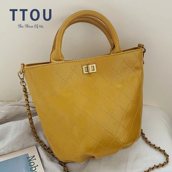 

Fashion Women Bucket Bags Quality Leather Designer Shoulder Bags Female Casual Tote Bags Crossbody Chain Bags Shipping Bag