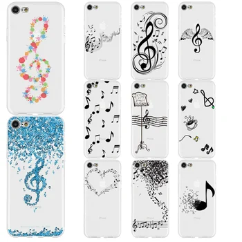 

Musical Notes Violin Classic Music Phone Case For iPhone xr 7 8 6 6S Plus xr XS MAX 5 5S Soft TPU Phone Cover For iPhone 8 7Plus