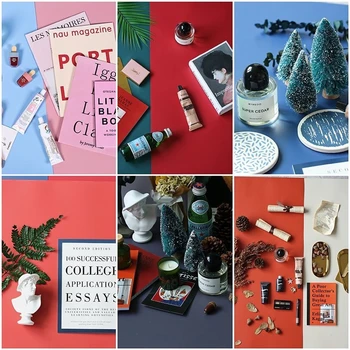 

Pure Color Double-Side Morandi Background Paper Photo Backdrop Shooting Props