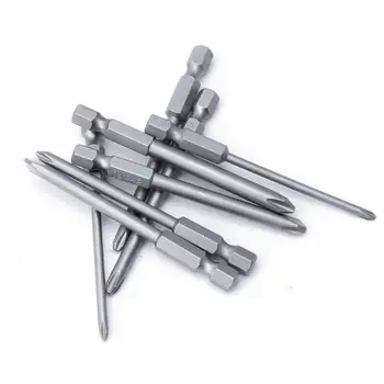

Cross Screwdriver Bits Hex shank Alloy Steel Silver Drilling Attachment Tool