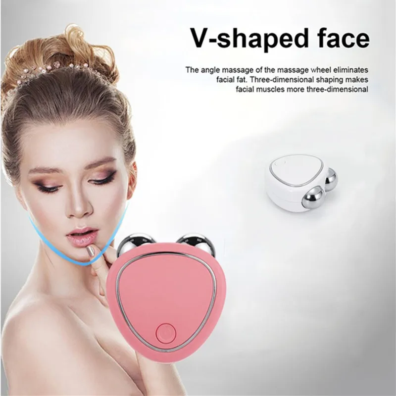 1Pcs USB Charging EMS Massager Microcurrent Face Lift Machine Roller Tightening Rejuvenation Skin Skin Tightening Anti Wrinkle