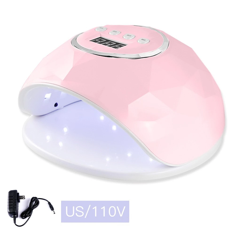 86 Вт Быстросохнущий светодиодный светильник для ногтей УФ-гель-Сушилка для ногтей инфракрасный светильник для маникюра - Цвет: Pink US Plug