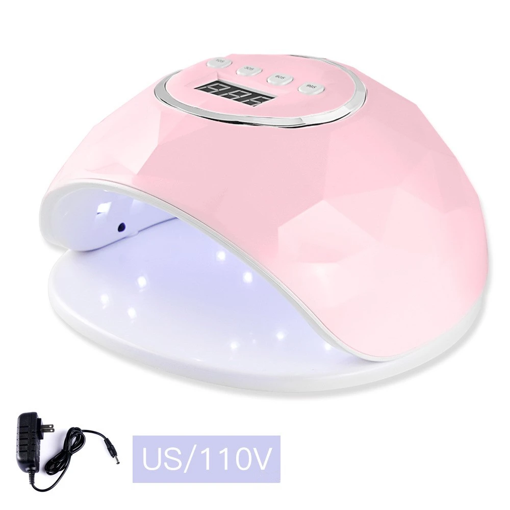 Pink US Plug 86 Вт Быстросохнущий светодиодный светильник для ногтей УФ-гель-Сушилка для ногтей инфракрасный светильник для маникюра - Цвет: Pink US Plug