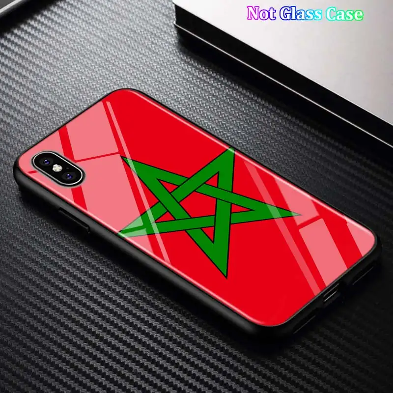 Черный чехол MA Maroc с флагом Марокко для iPhone 11 11Pro X XR XS Max для iPhone 8 7 6 6S Plus 5S 5 SE глянцевый чехол для телефона