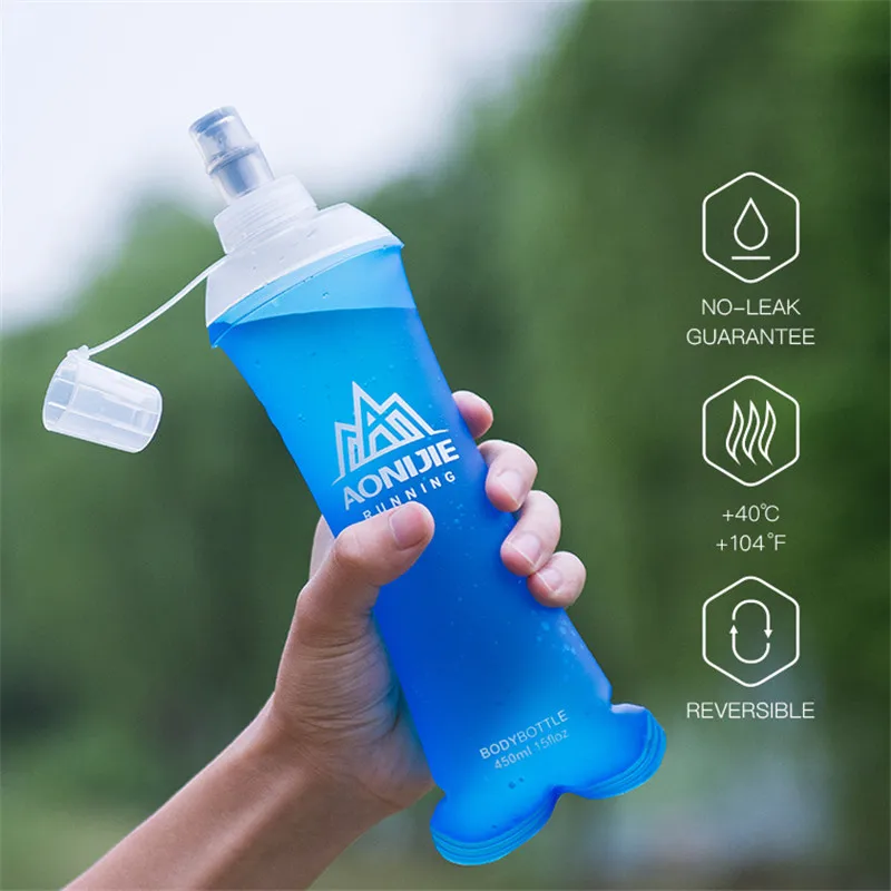 AONIJIE TPU 450/500ML Folding Soft Flask Sports Bottles Running Hiking