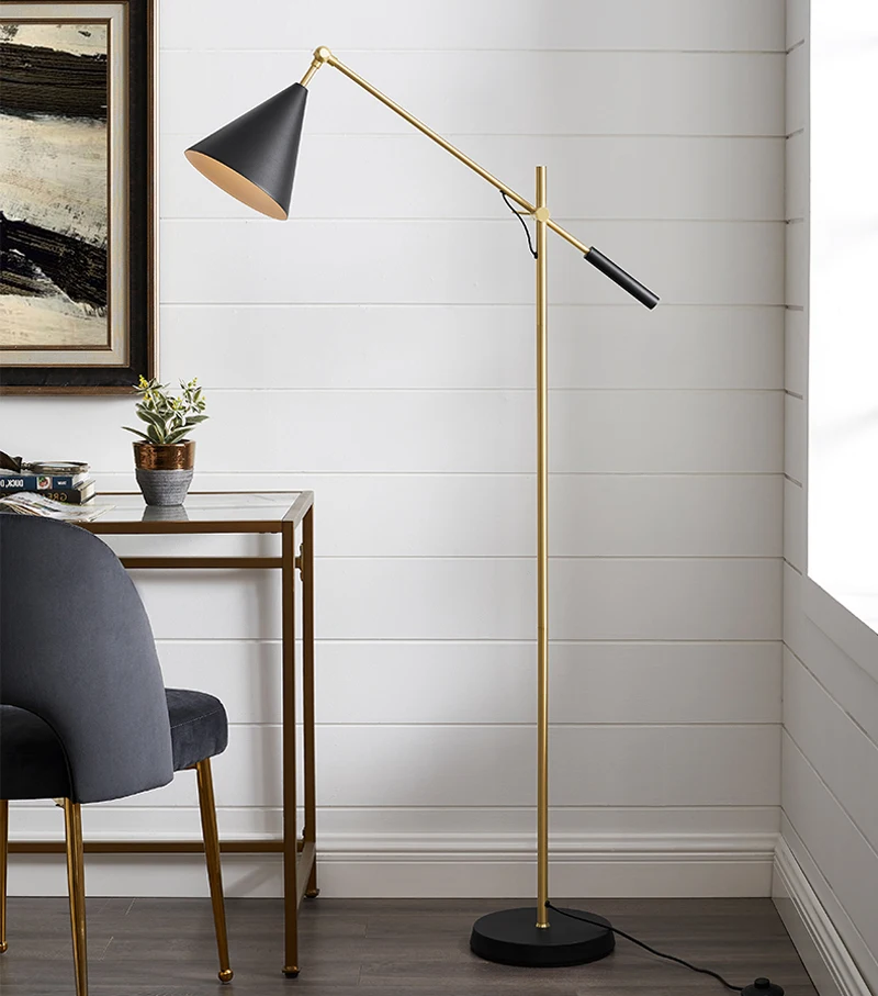 

Nordic fishing lamp floor lamp LED E27 living room bedroom study creative post-modern sofa vertical floor lamp
