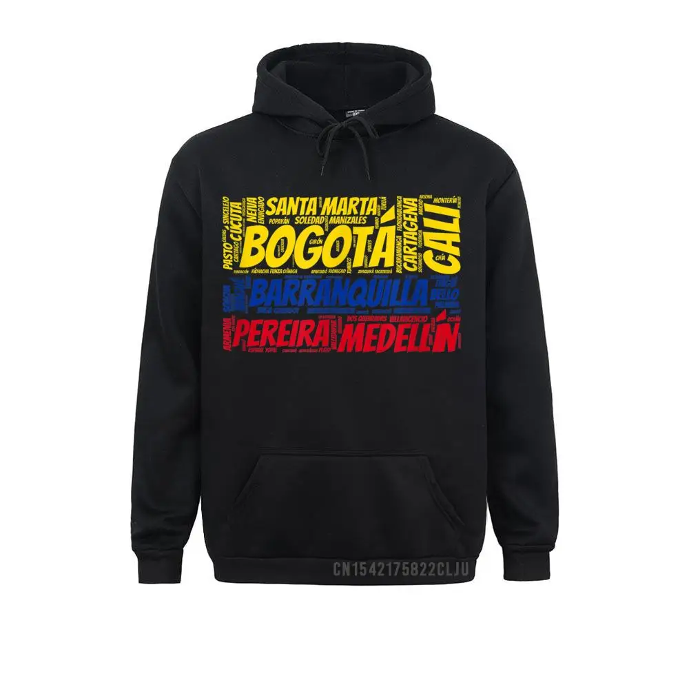 Young 2021 Fashion Hoodies Fall Sweatshirts cosie Long Sleeve Colombia Flag with City Names Word Art T-Shirt__97A3043 Sportswears Colombia Flag with City Names Word Art T-Shirt__97A3043black