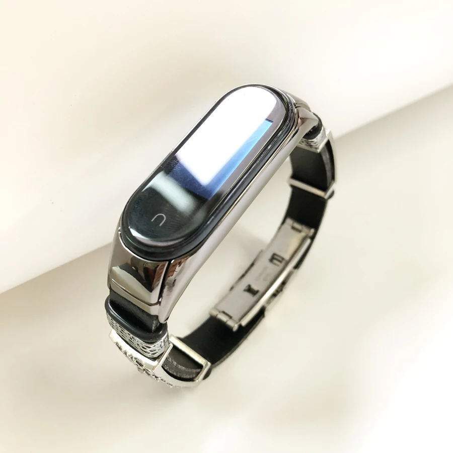 Кожаный ремешок для Xiaomi mi Band 4 3 ремешок для mi band 3 браслет умные часы Correa для mi Band 4 аксессуары