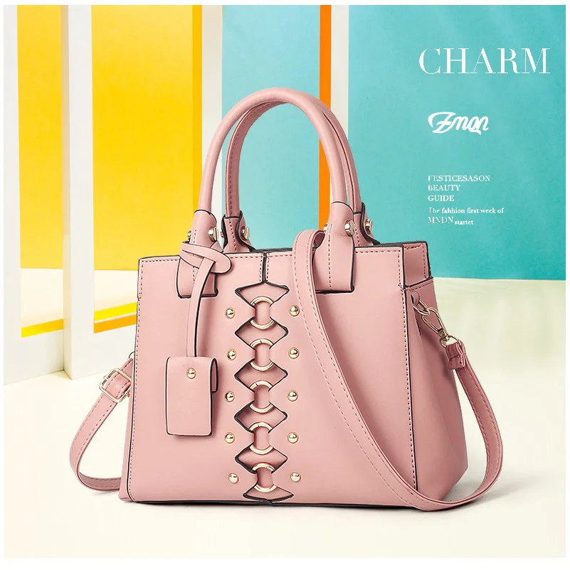 ZMQN Handbags For Women Cute Pink Luxury Shoulder Bag Leather Hand Bag Candy Solid Handbag Hgigh Quality Torebki Damskie A849