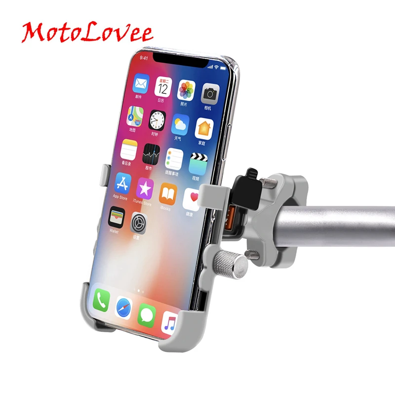 Мотоциклетный держатель для телефона MotoLovee с зарядным устройством USB крепление
