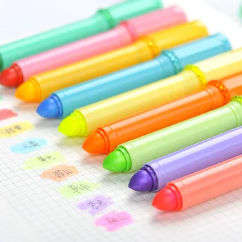 

10 Color Fairy Lipstick Highlighter Pens Water-based Crayon Markers Brush Pens School and Office Stationery Supplies H6607