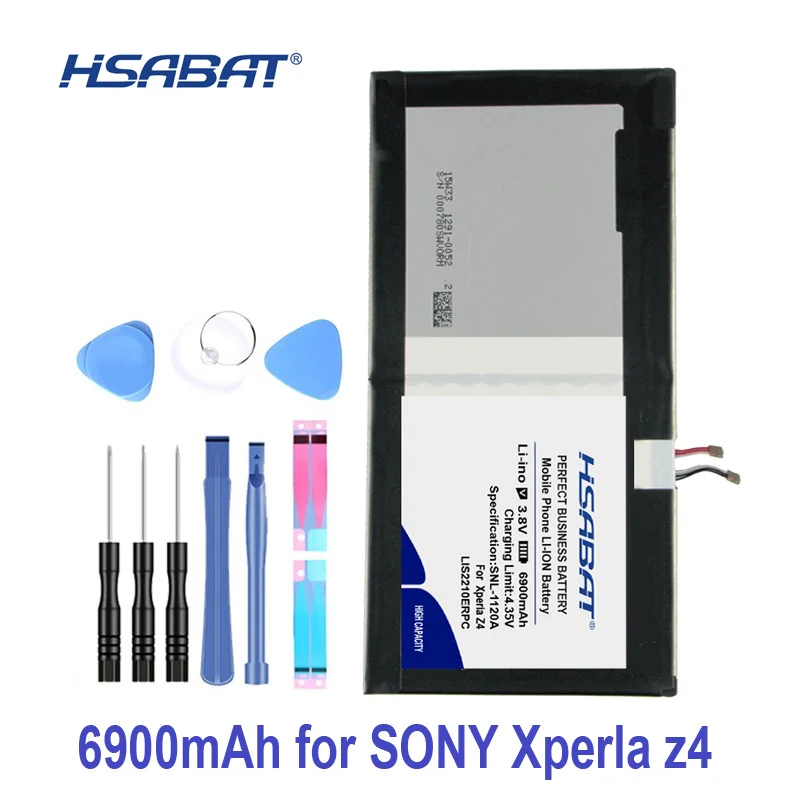 HSABAT 6900 мАч LIS2210ERPC Аккумулятор для SONY Xperia Z4 Tablet SGP712 SGP771 1291-0052