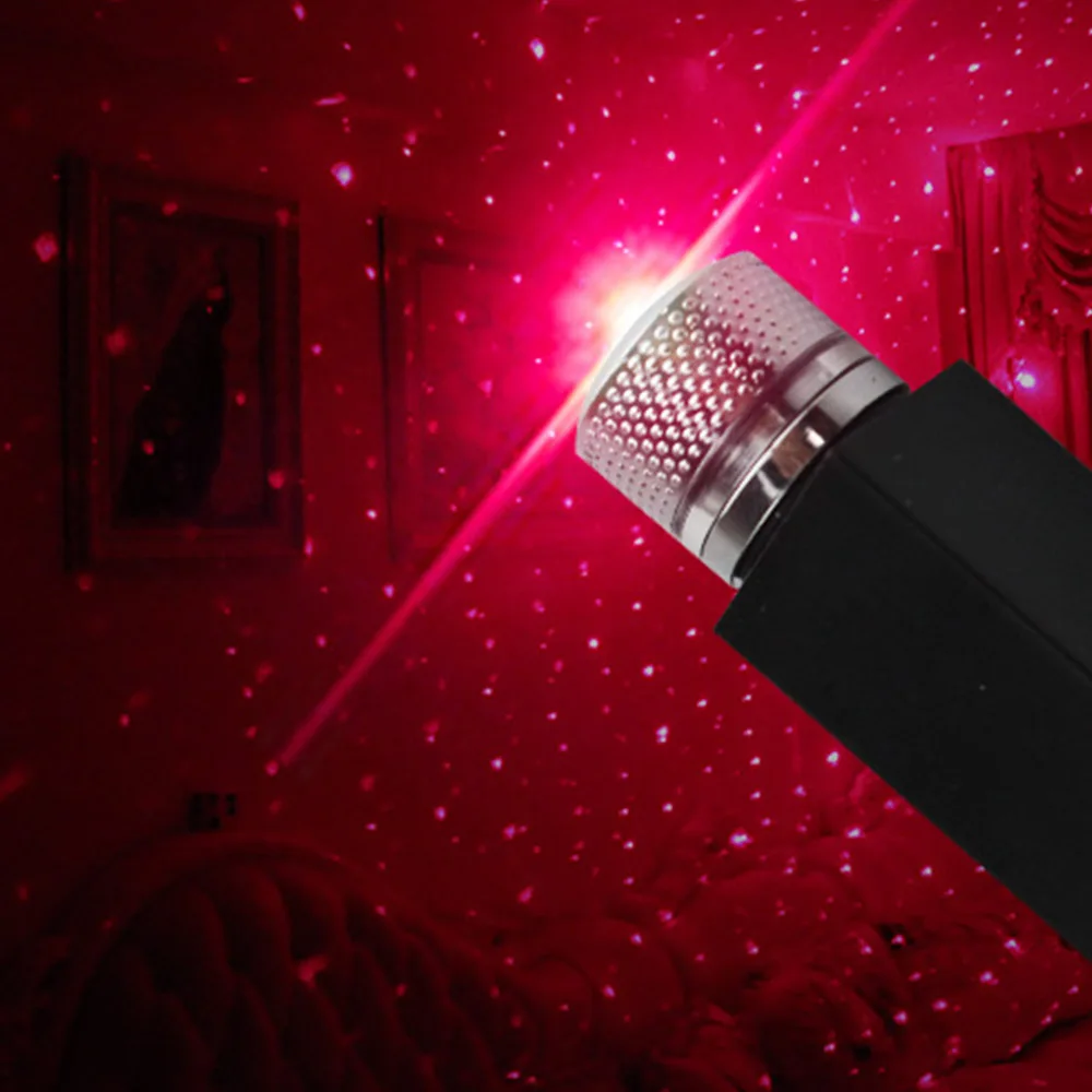 

DJSona Universal Car Roof Star Night Lights Projector Light Interior Ambient Atmosphere Lamp Decoration Small USB LED Hot Sale