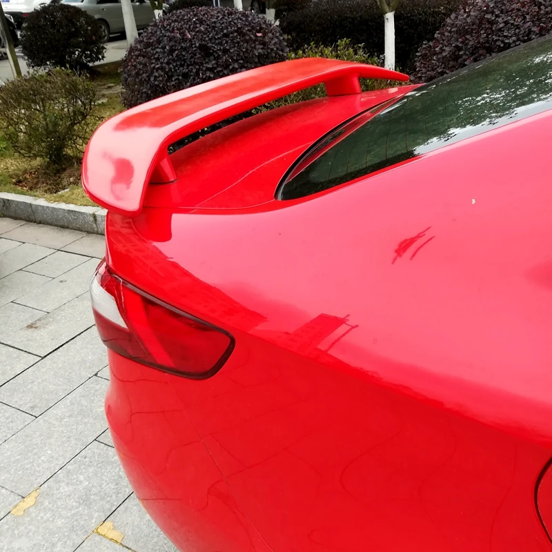 For Kia RIO K2 2011 2012 2013 lip Spoiler ABS Plastic Primer Color Car Tail Wing Decoration Rear Trunk Spoiler