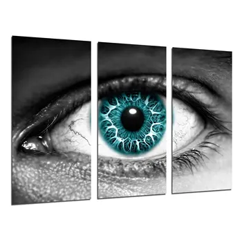 

Human eye, Irises Green, photo print on wood, modern picture decorative 26466