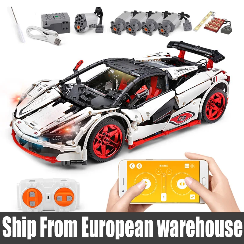 アウトレットお値下 子供のためのスーパーカービルディングブロック おもちゃ モデルカー456 Moc 4562 都市 Mmlaren アプリ 1 Rc 車 安い販アイテム Zabpoc Ru