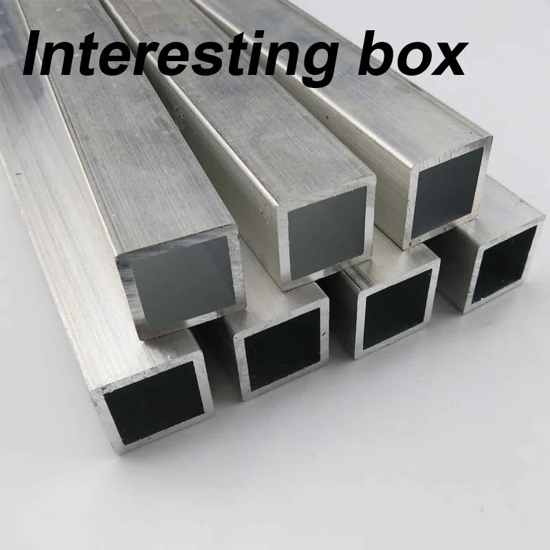 Tubo Cuadrado de aluminio, accesorios de producción de tecnología de marco de barco de control remoto artesanal, tubo de aleación de aluminio 10x10/20x20